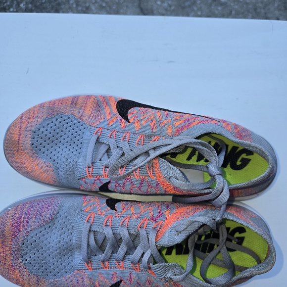 Nike Free 4.0 Women’s 9 Gray Pink Orange Knit Athletic Running Shoes Sneaker. - Picture 9 of 12